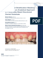 The Parallel Strati Cation Masking Technique - An Analytical Approach To Predictably Mask Discolored Dental Substrate