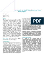 Automatic Active Phase Selector For Single Phase Load From Three Phase Supply