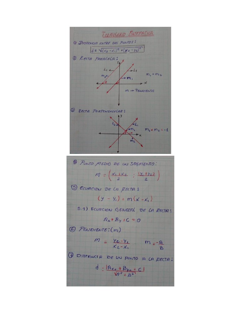 FORMULARIO MATEMATICA | PDF