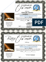 Certificado de bautismos, Ruben Acevedo