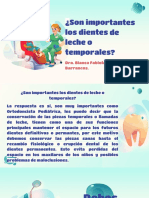 PDF Importancia de Los Dientes de Leche. Dra. Bianca Zambrana.