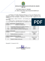 EDITAL 001-2022 CRFAP Resultado Final Das Etapas Documental e Medico