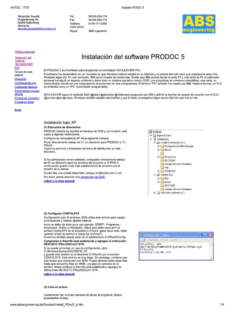 Instalacion Prodoc | PDF