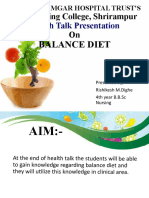 Balance Diet Health Talk Final