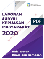 Laporan Survei Kepuasan Masyarakat 2020