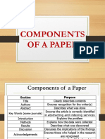 Components of A Paper
