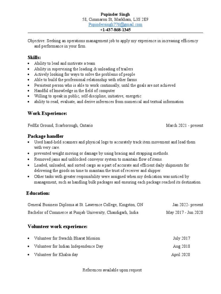 Resume Part 2 | PDF | Business