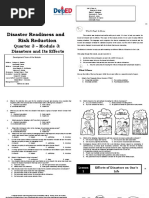 Disaster Readiness and Risk Reduction: Quarter 3 - Module 3: Disasters and Its Effects