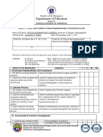 Department of Education: Annex 2: Homeroom Guidance School Implementation Tool (School Level)