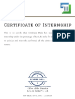 Certificate of Internship: Lexlife India