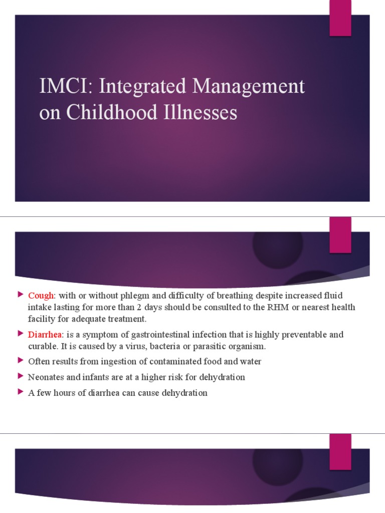 IMCI: Integrated Management On Childhood Illnesses | PDF