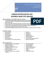 Career Opportunities For Business Analytics Majors