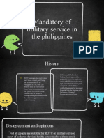 Mandatory of Military Service in The Philippines