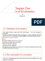 Chapter One Basics of Economics: by Belaynew B