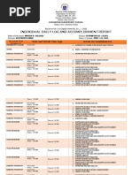 Individual Daily Log and Accomplishment Report: Date and Actual Time Logs Actual Accomplishments