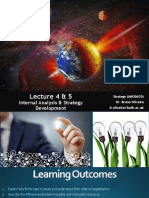 Lecture 4 & 5: Internal Analysis & Strategy Development