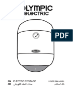 Electric water heater user manual