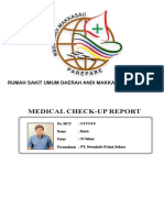 Medical Check-Up Report: Rumah Sakit Umum Daerah Andi Makkasau Pare-Pare