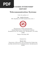 Telecommunication Systems: Summer Internship