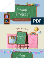 Green Blue Cute 3D Group Project Classroom School Education Presentation
