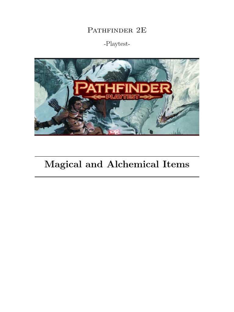 Magical and Alchemical Items Pathfinder 2E PDF Supernatural Mythological Powers
