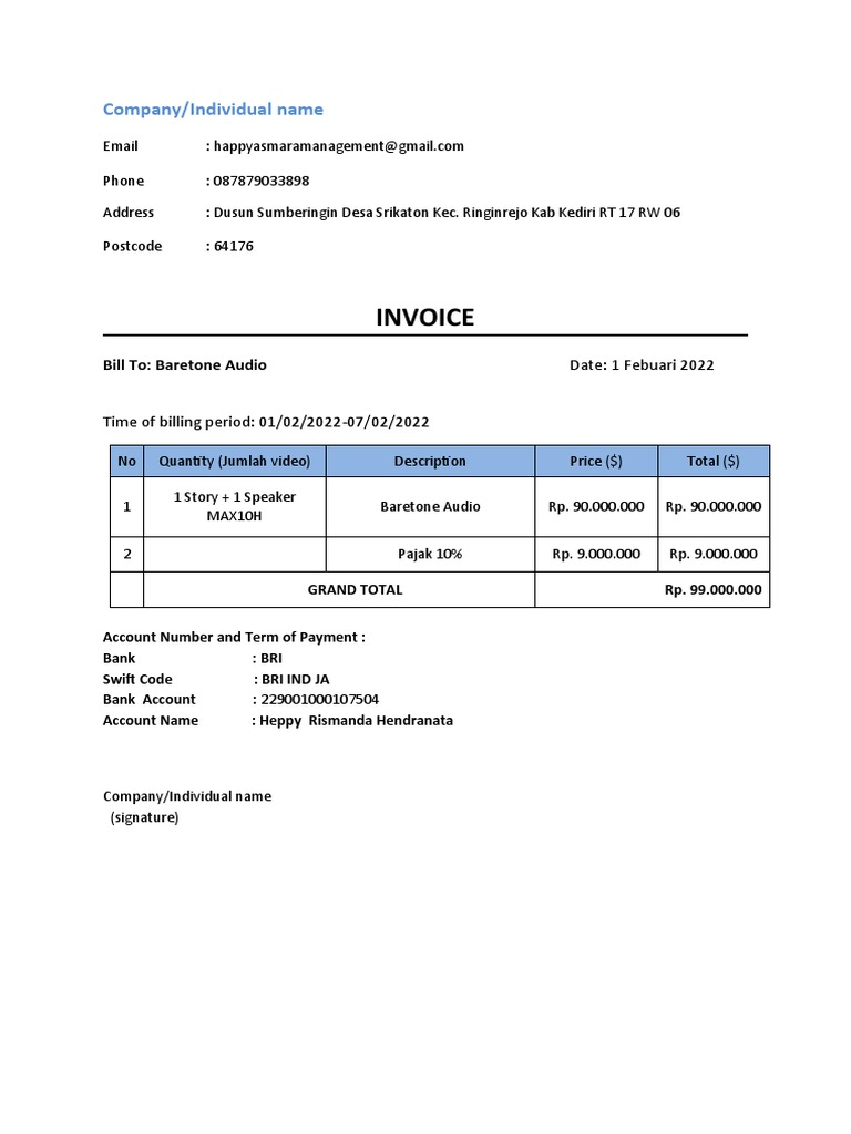 Invoice Snack 11 Mar | PDF