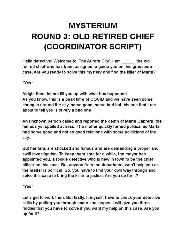 Coordinators Script PDF