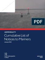 Cumulative List of Notices To Mariners: January 2022