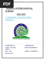 Chemistry Investigatory Project