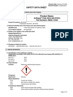 Safety Data Sheet: Airrepair Putty Stick (Ar-Stick) Part Numbers: 50822, 51043
