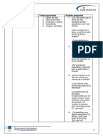 Preguntas para Las Distintas Áreas Temáticas