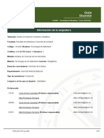 Información de La Asignatura: 1310207 - Tecnología de Alimentos - Curso 2020/2021