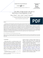 The Combined Effect of High Pressure and Nisin On Inactivation of Microorganisms in Milk