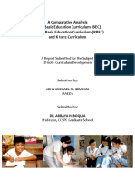 Comparison of K 12 and Bec Curriculum