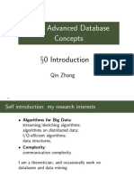 B561 Advanced Database Concepts: 0 Introduction