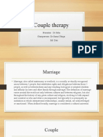 Couple Therapy: Presenter: DR Saba Chairpersons: DR Suma Udupa Mr. Dan