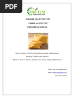 Detailed Project Report Cheese Making Unit Under Pmfme Scheme