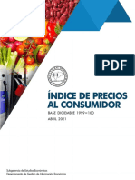 Índice de Precio Al Consumidor Abril 2021