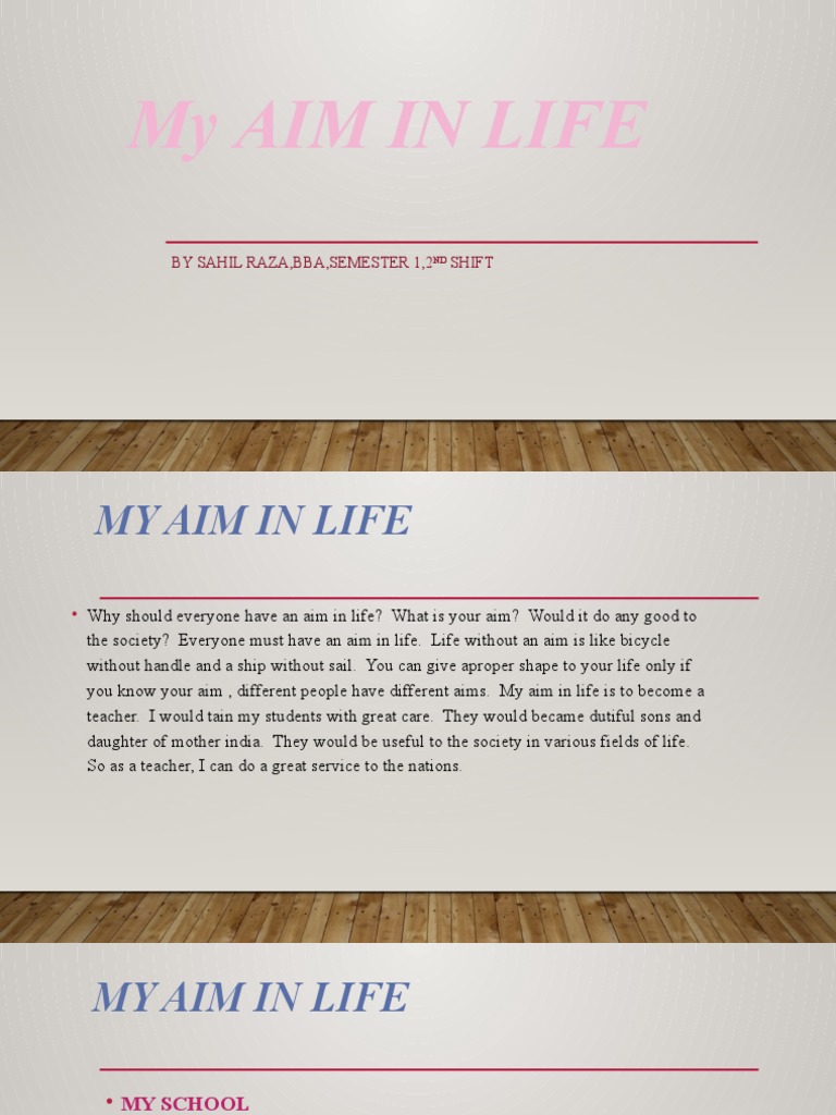 My Aim of My Life | PDF | Self-Improvement