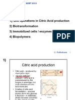 Lecture 19 & 20 Citric Acid, Biotransformation and Immobilization of Enzymes & Cells