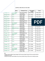 Jadwal Misa Juli 2022