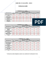 Calendario Avaliacoes 2021-2