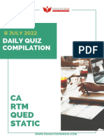 8 JUly 2022 Daily Quiz Compilation CA RTM QUED STATIC