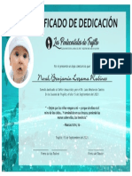 Certificado de Dedicaciòn