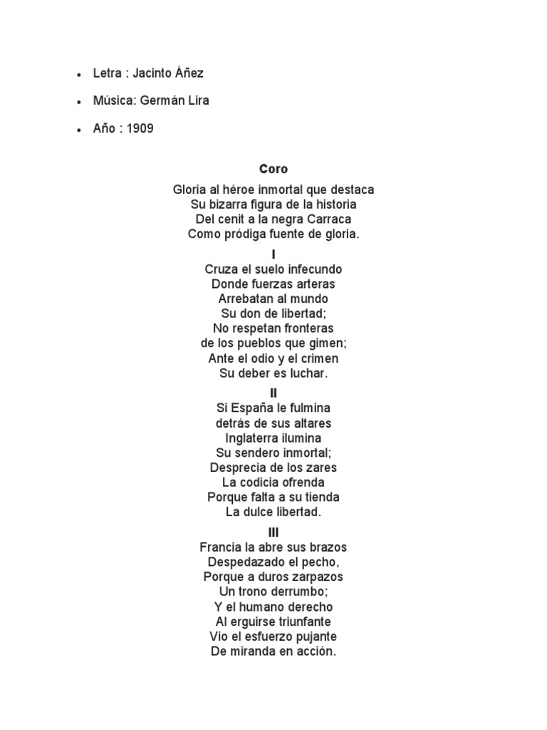 Himno Del Estado Miranda: Letra, Composición Y Más – SMRJV