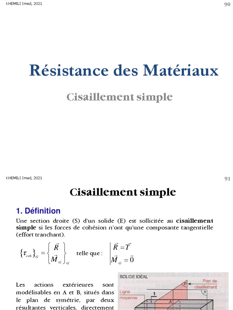 Cours RDm2 | PDF | Contrainte de cisaillement | Élasticité (Physique)