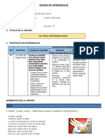 SESIÓN DE APRENDIZAJE DE RELIGION 24 de Junio