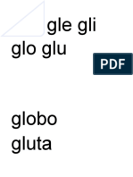 Gla Gle Gli Glo Glu