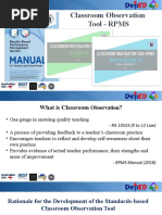 Classroom Observation Tool - RPMS