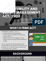 Fiscal Responsibility and Budget Management ACT, 2003